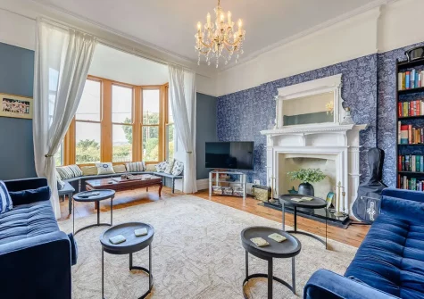 The living room at Goodamoor, Bideford