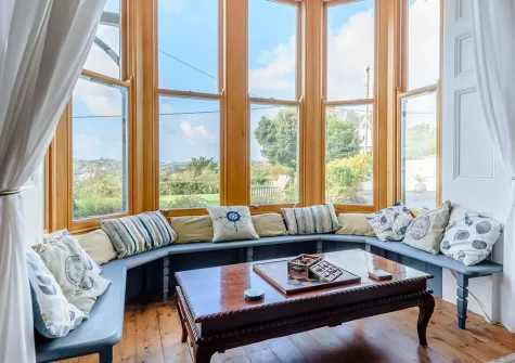 The living room at Goodamoor, Bideford