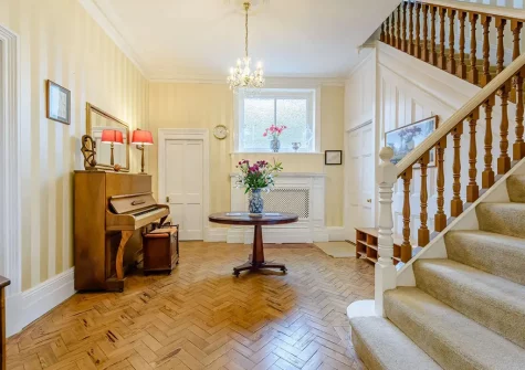 The entrance hall at Goodamoor, Bideford