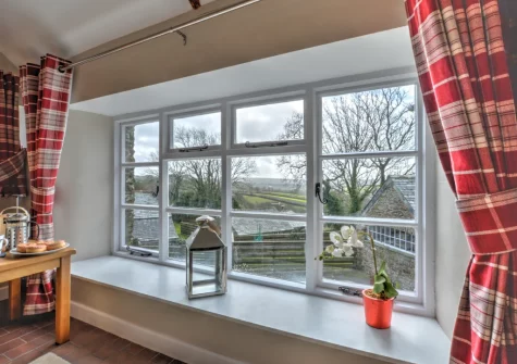 The view from the living area at Goosehill at Penrose Burden, St Breward
