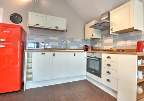 The kitchen at Goosehill at Penrose Burden, St Breward