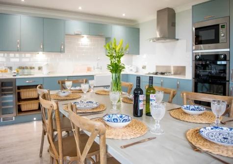 The dining area at Gorgeous Cottage, Westward Ho!