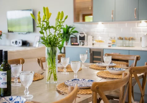 The dining area at Gorgeous Cottage, Westward Ho!