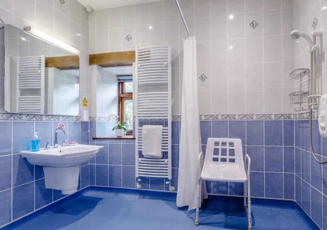The ground floor wet room at Gracious Ford Farm, Oakford