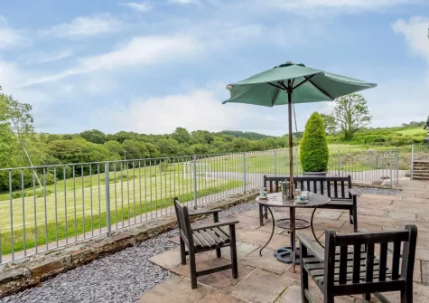 The patio & outdoor sitting area at Gracious Ford Farm, Oakford