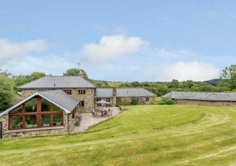 The patio, alfresco dining area & garden at Gracious Ford Farm, Oakford
