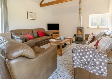 The living area at Grampys Barn, Bray Shop