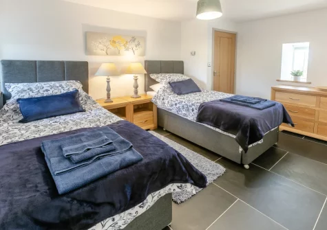 Bedroom #2 (made up as twin) at Grampys Barn, Bray Shop