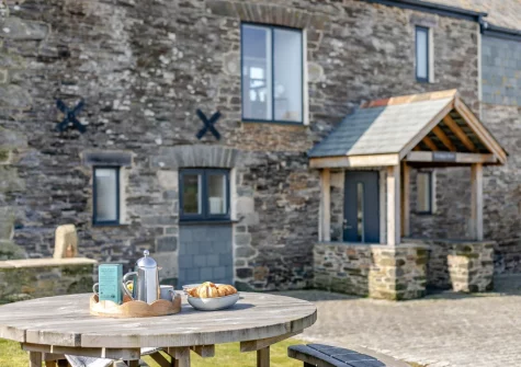 The second patio & alfresco dining area at Grampys Barn, Bray Shop
