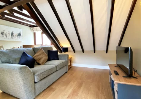 The living area at Granary Cottage at Heddon Valley Mill, Killington