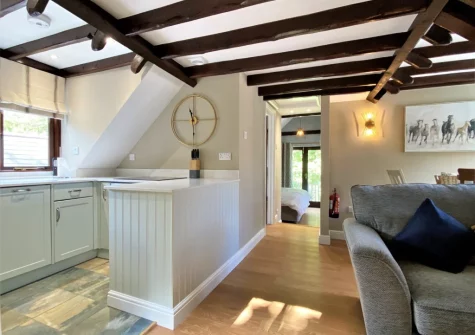 The living area & kitchen at Granary Cottage at Heddon Valley Mill, Killington