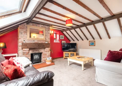 The living room at Granary Cottage, Swimbridge