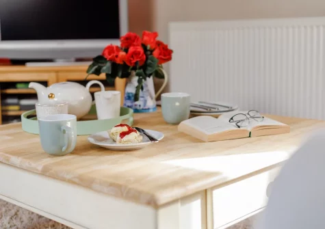 The living room at Granary Cottage, Swimbridge