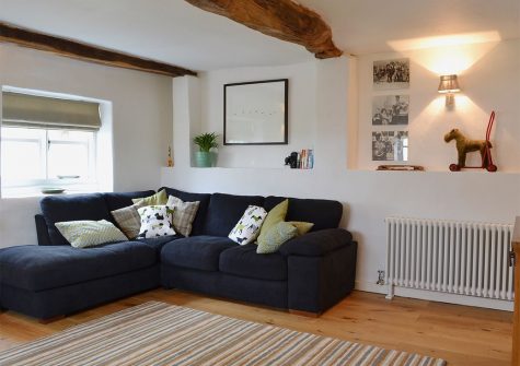 The living area at Granny McPhee's Cottage, Chilla