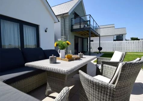 The patio & alfresco dining area at Greenway Sandpiper, Westward Ho!