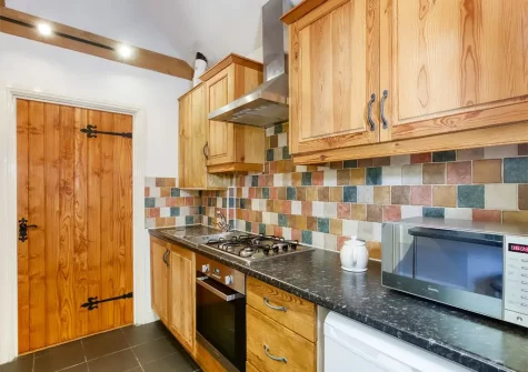 The kitchen at Grindle Cottage, Woodbury Salterton