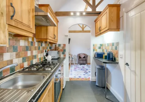 The kitchen at Grindle Cottage, Woodbury Salterton
