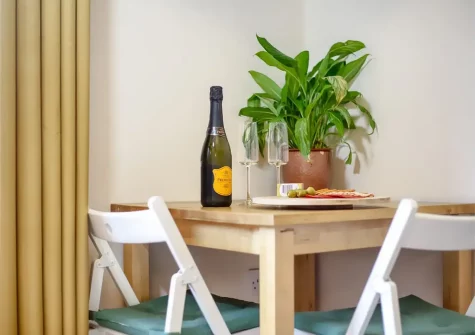 The dining area at Grindle Cottage, Woodbury Salterton