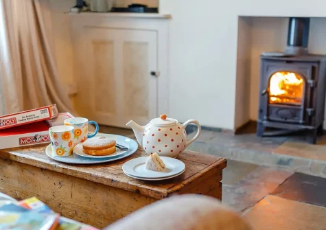 The living area at Guillemot Cottage, Brixham