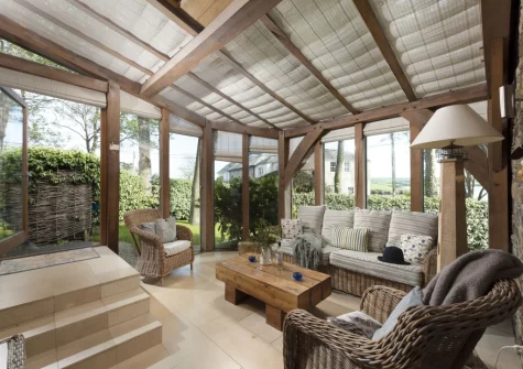 The light-filled conservatory at Gull Rock, Rock