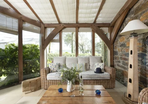 The light-filled conservatory at Gull Rock, Rock