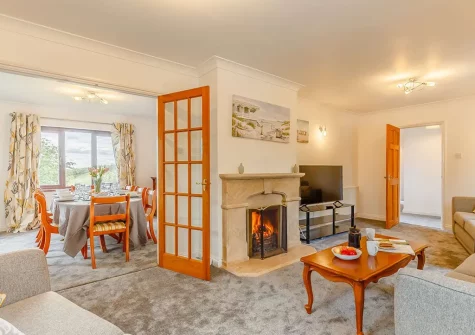 The living room at Gwel Teg, Bodmin