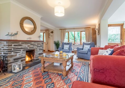 The living area at Gwella, Roserrow, Polzeath