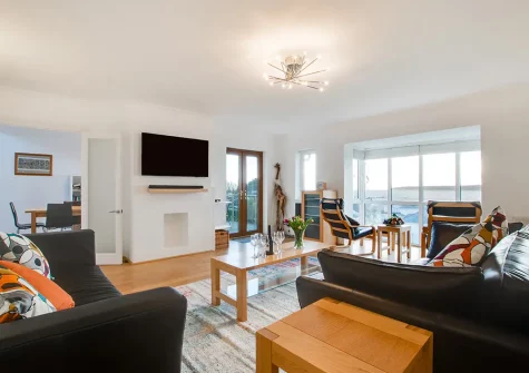 The living room at Gwyns An Mor, Marazion