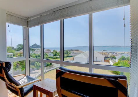The living room at Gwyns An Mor, Marazion