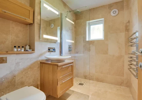 Bedroom #1 en-suite wet room at Gwyns An Mor, Marazion