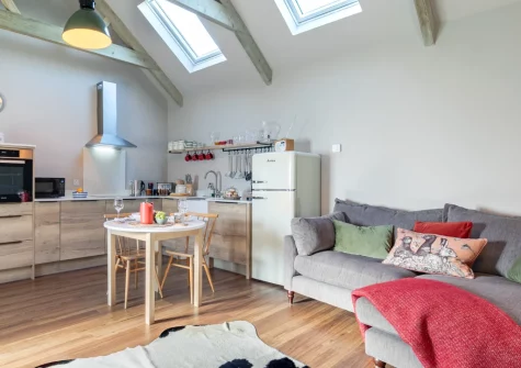 The living, kitchen & dining area at Gwyns, St Breward