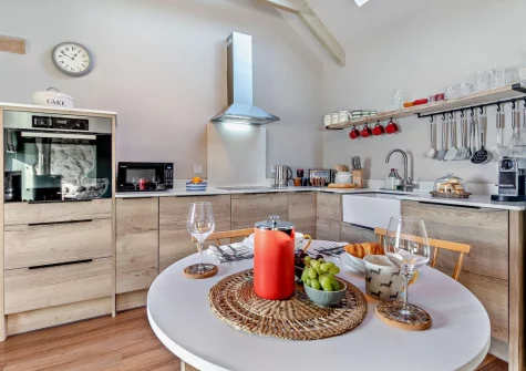 The kitchen & dining area at Gwyns, St Breward