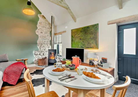 The dining area at Gwyns, St Breward
