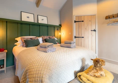 The bedroom at Gwyns, St Breward