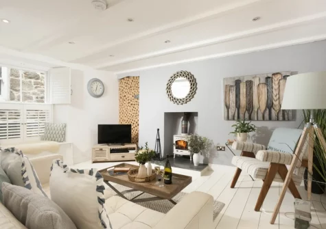 The living room at Gylly Cottage, Mousehole