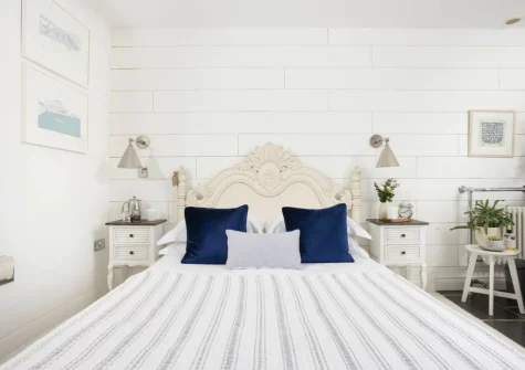 The bedroom at Gylly Cottage, Mousehole