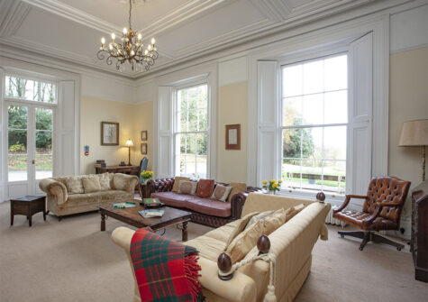 The morning room at Hallsanery House, Landcross