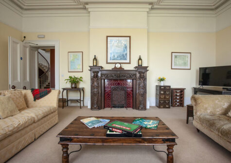The morning room at Hallsanery House, Landcross