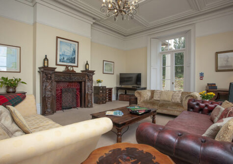The morning room at Hallsanery House, Landcross
