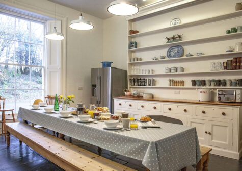 The kitchen at Hallsanery House, Landcross