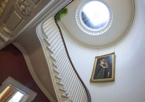 The stairway at Hallsanery House, Landcross