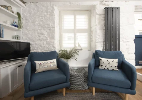 The living room at Happy Days Cottage, St Ives