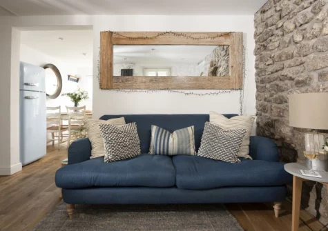 The living room at Happy Days Cottage, St Ives