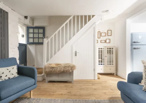 The living room at Happy Days Cottage, St Ives