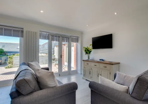 The living area at Happy Days, Padstow