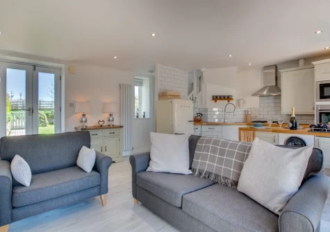 The living area at Happy Days, Padstow