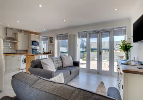 The living area at Happy Days, Padstow