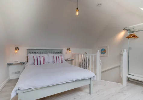 The bedroom at Happy Days, Padstow
