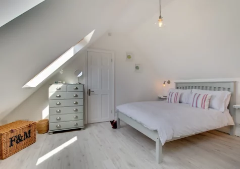 The bedroom at Happy Days, Padstow