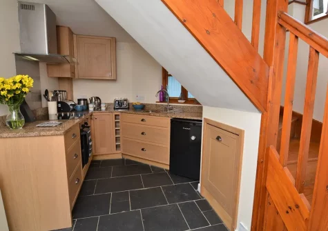 The kitchen at Happy Days, Poughill